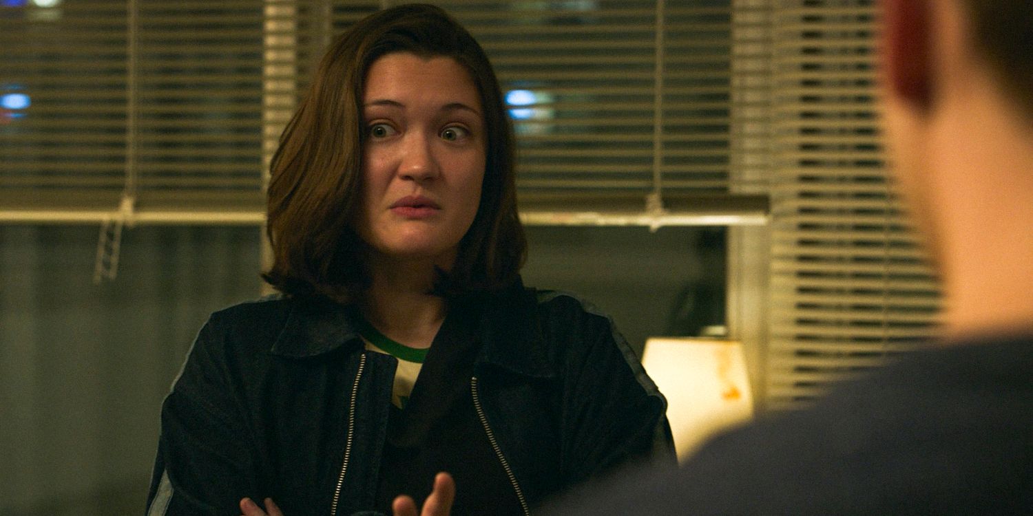Dr. Trinity Santos (Isa Briones) with a displeased expression in The Pitt Season 1 Ep 15