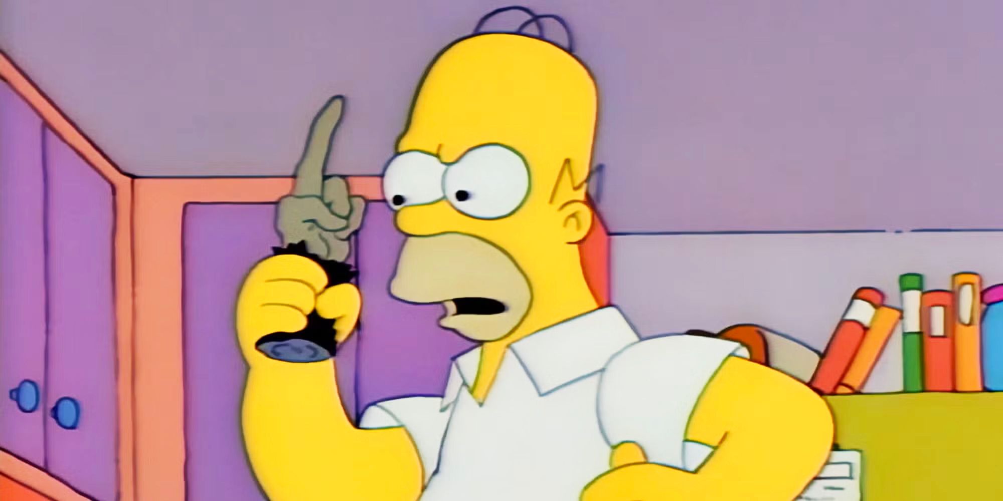 The Simpsons Homer holding a monkey's paw