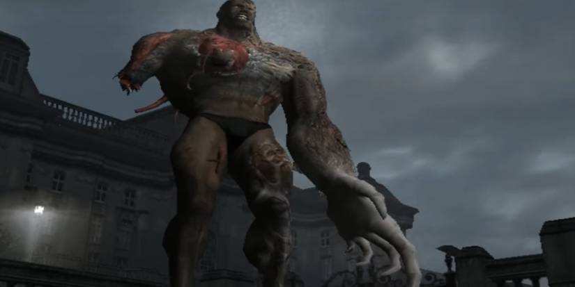 The Thanatos boss fight in Showdown 1 in Resident Evil Outbreak: File 2.