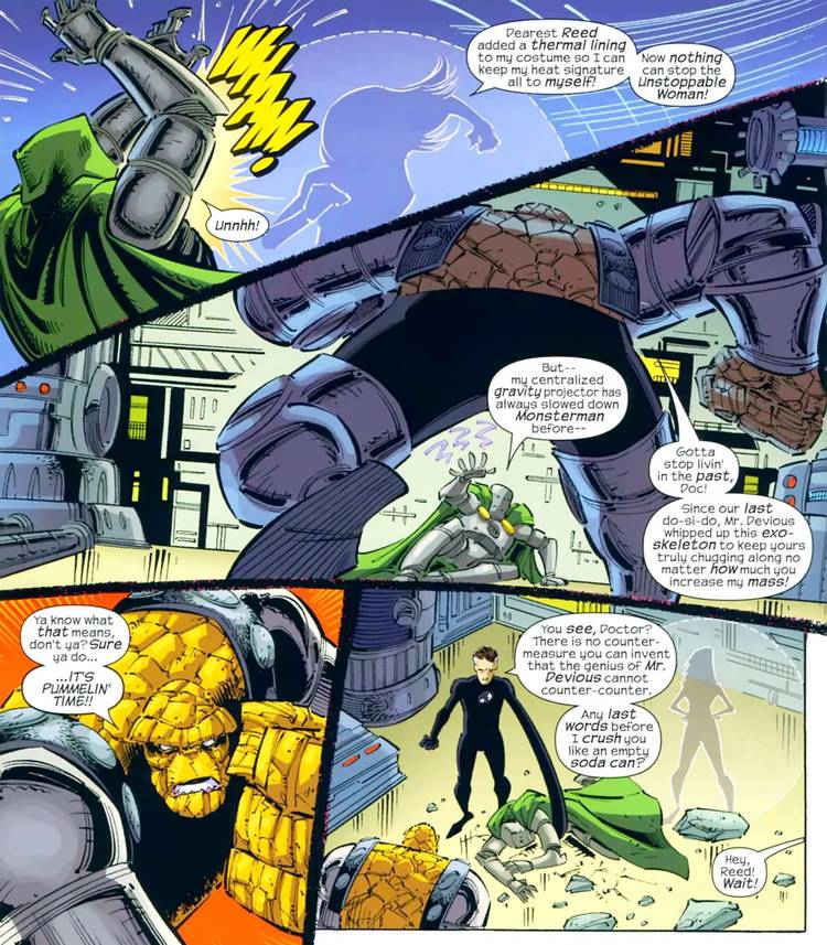 The Unstoppable Woman and Monsterman replace Invisible Woman and The Thing