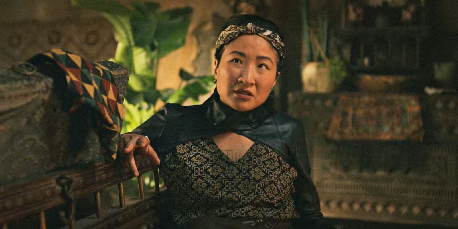 Min Farshaw (Kae Alexander) asking with a confused look in The Wheel of Time Season 3 Ep 6