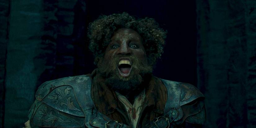 Loial (Hammed Animashaun) roaring in The Wheel of Time Season 3 Ep 7