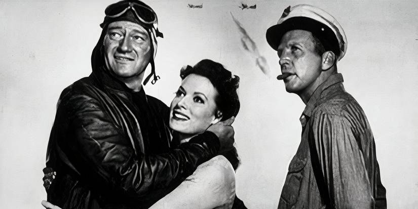 John Wayne and Maureen O'Hara in The Wings of Eagles (1957)
