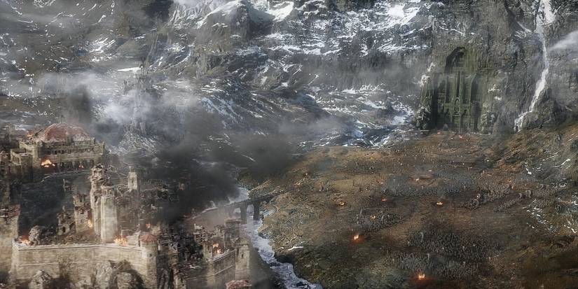 A distant view of the battle of the Five Armies
