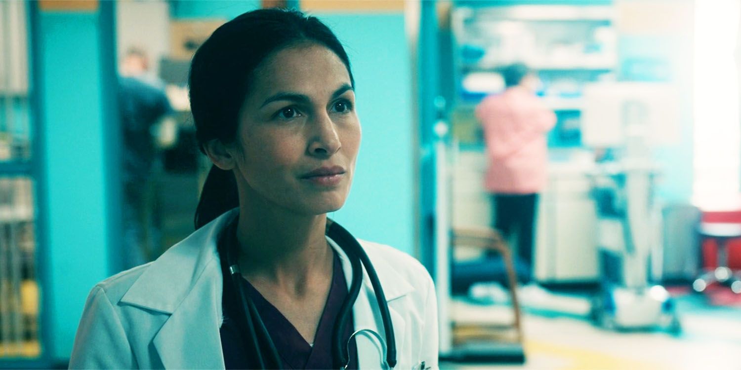 Thony in The Cleaning Lady season 4, episode 2, talking to a doctor