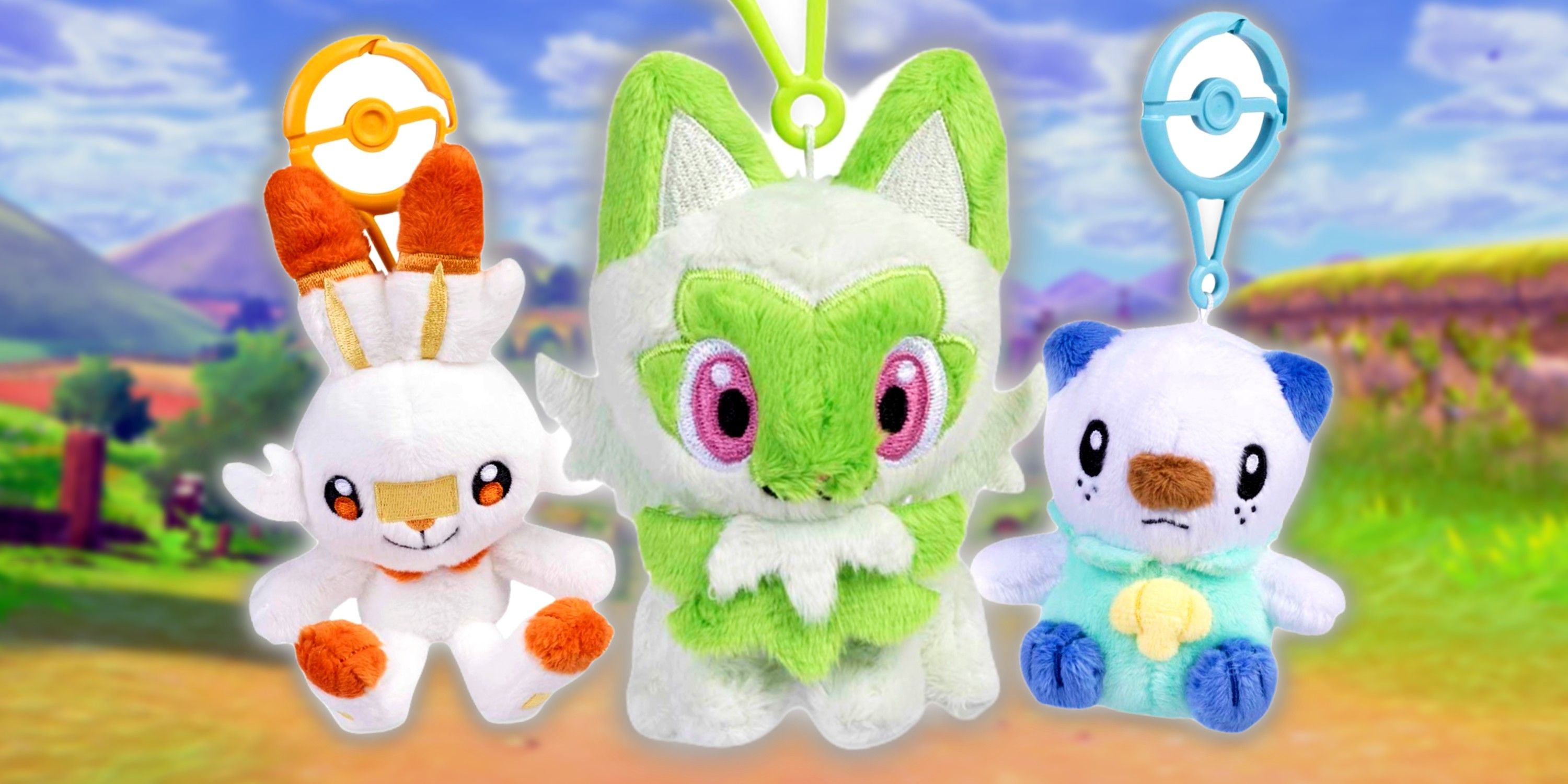 Three Pokemon adventure buddies keychains