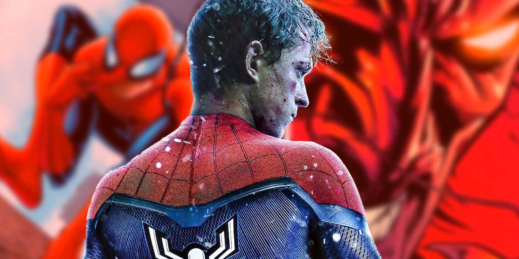 Tom Holland Spider-Man and Brand New Day Comics Background With Mephisto Custom MCU Image