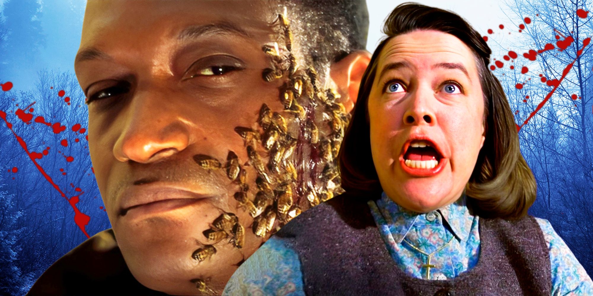 Tony Todd As Candyman 1992 and Kathy Bates as Annie Wilkes in Misery
