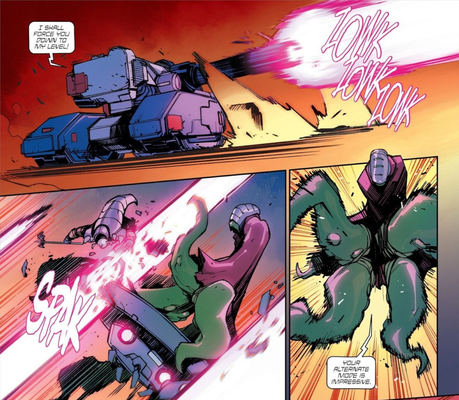 Transformers #19 Megatron transforms into tank mode