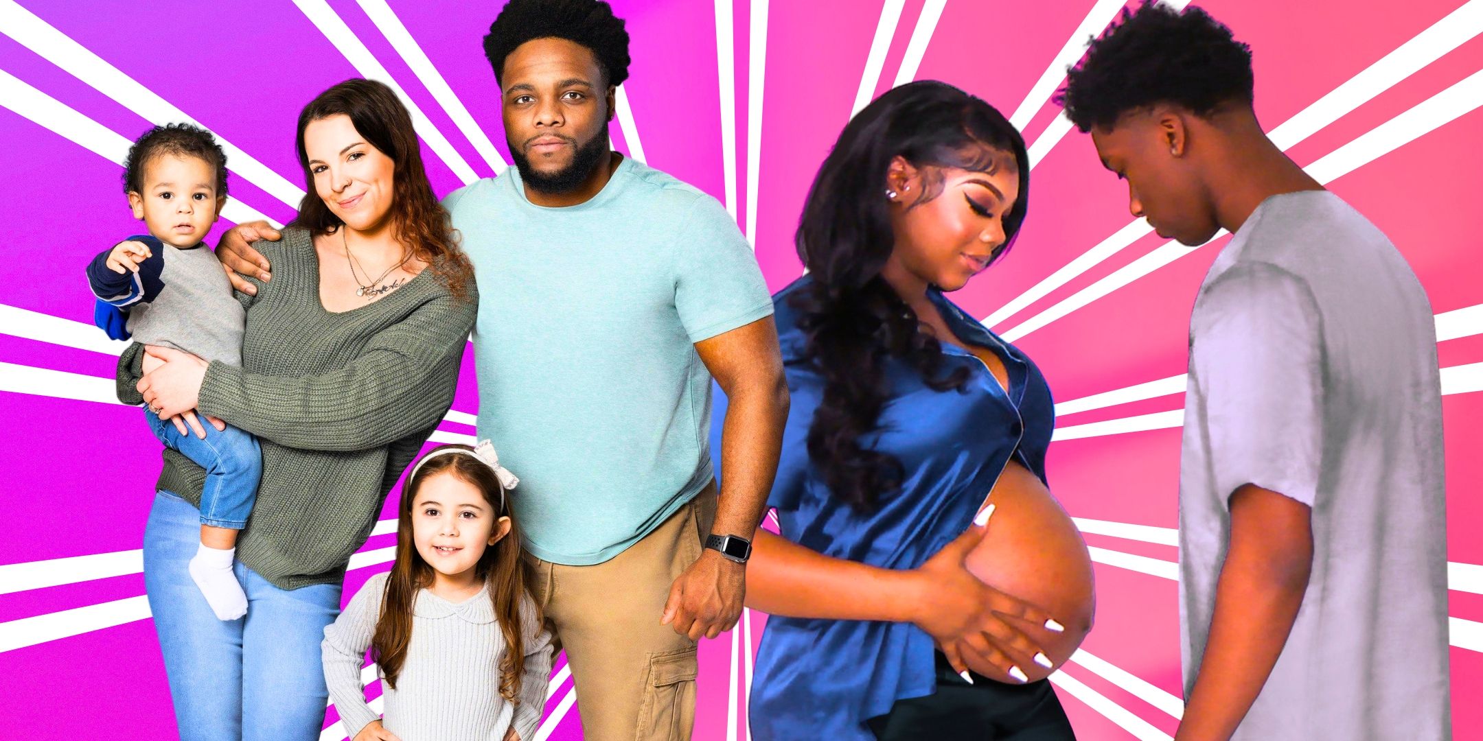 Unexpected season 6 cast posing with family and with a baby bump