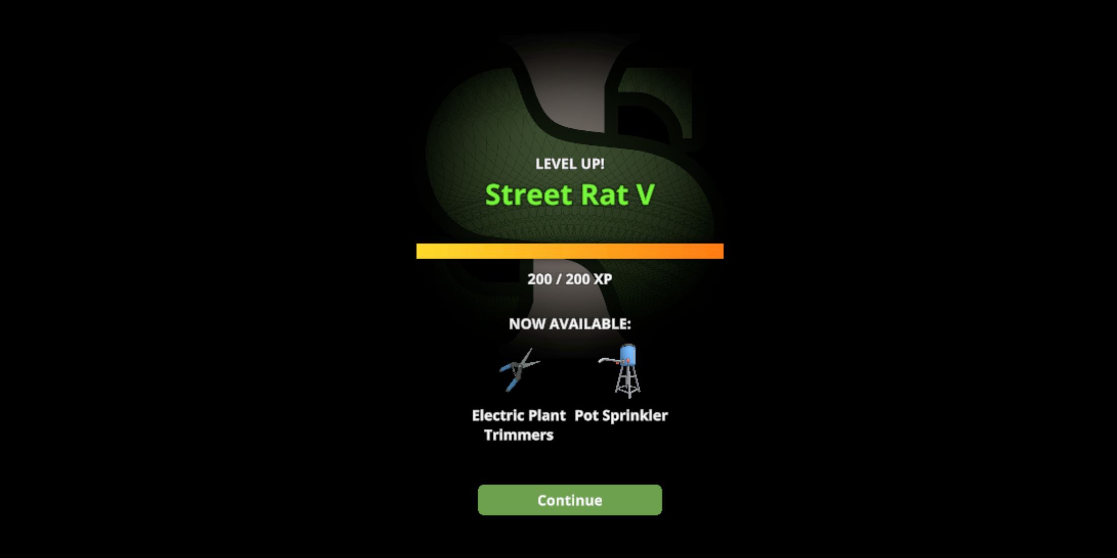 The electric plant trimmers and pot sprinkler was unlocked in Schedule 1.