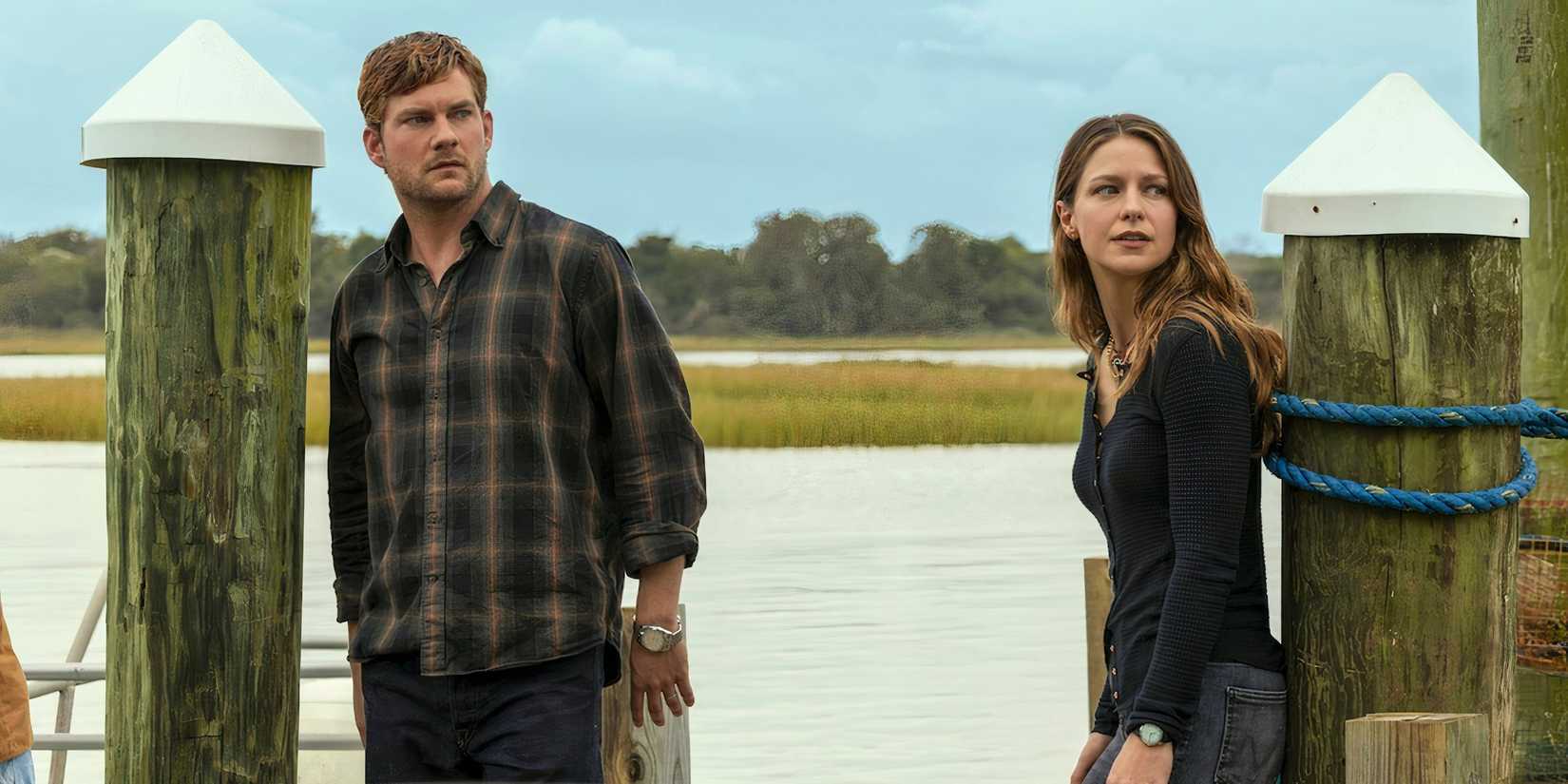 Jake Weary and Melissa Benoist in The Waterfront