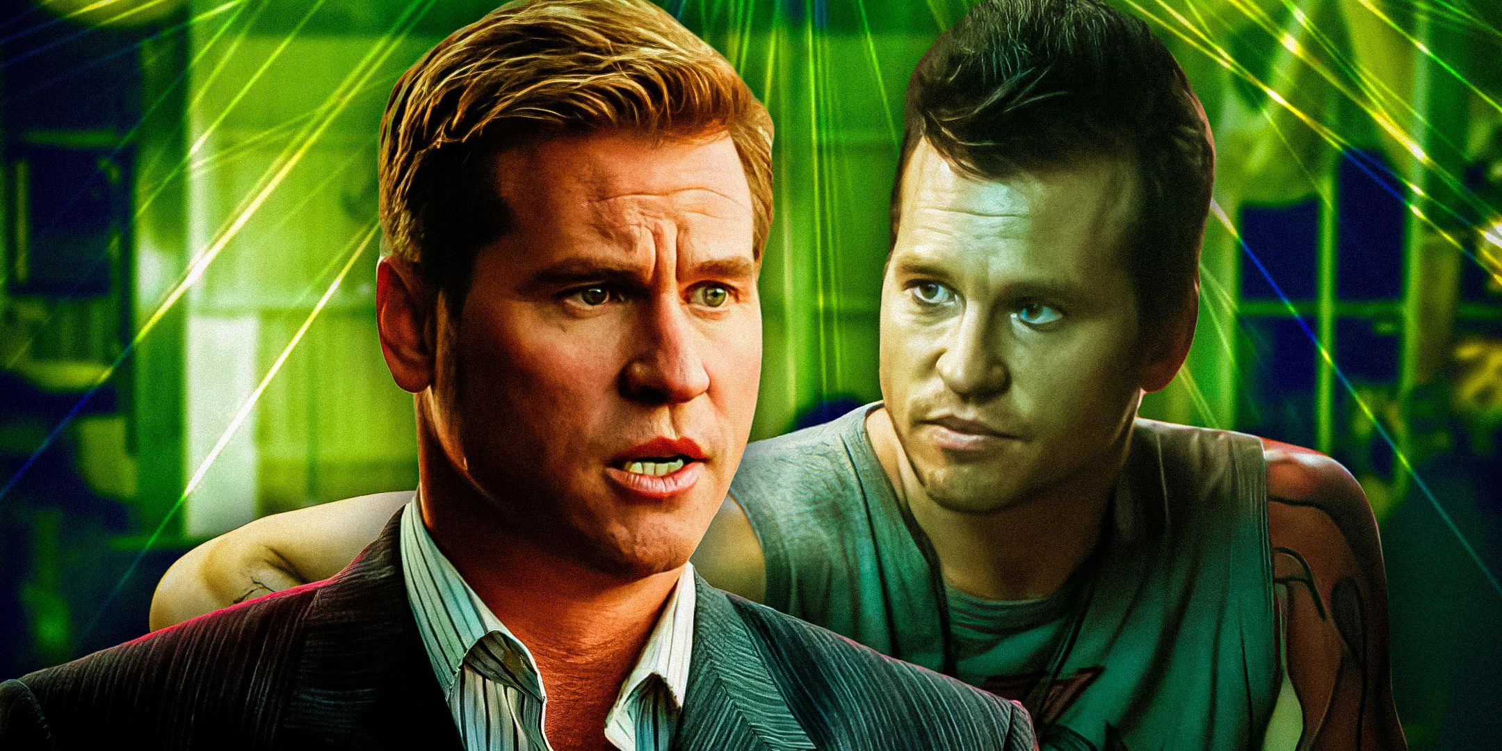Imagery of Val Kilmer in different roles