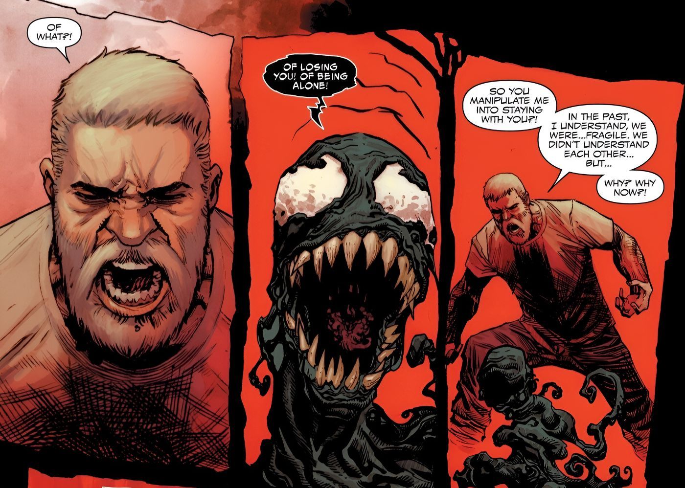 Venom Is Afraid of Eddie Brock Leaving Him While Eddie Yells