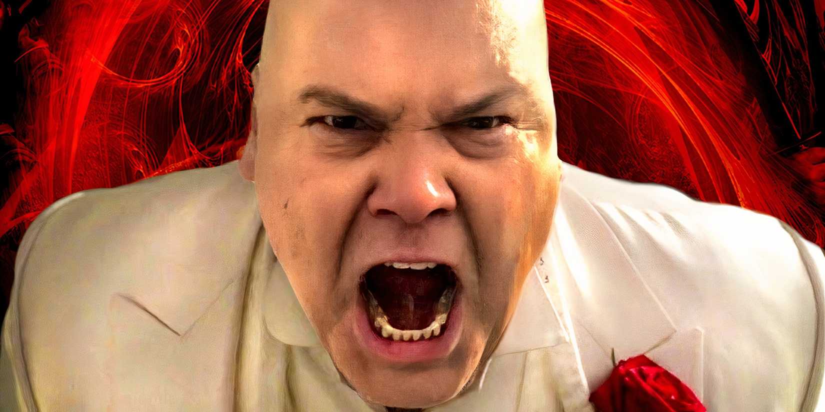 Vincent D'Onofrio's Wilson Fisk aka Kingpin screams angrily in Daredevil Born Again