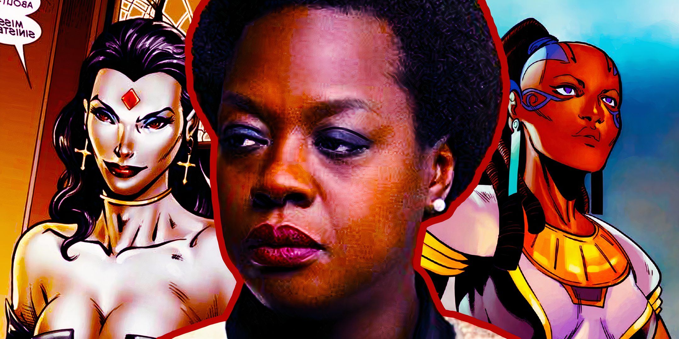 Viola Davis as Amanda Waller in the DCEU with Miss Sinister and Genesis in Marvel Comics