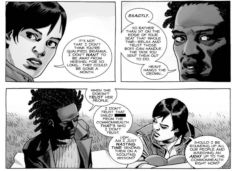 walking dead comic moment where brianna and maggie talk