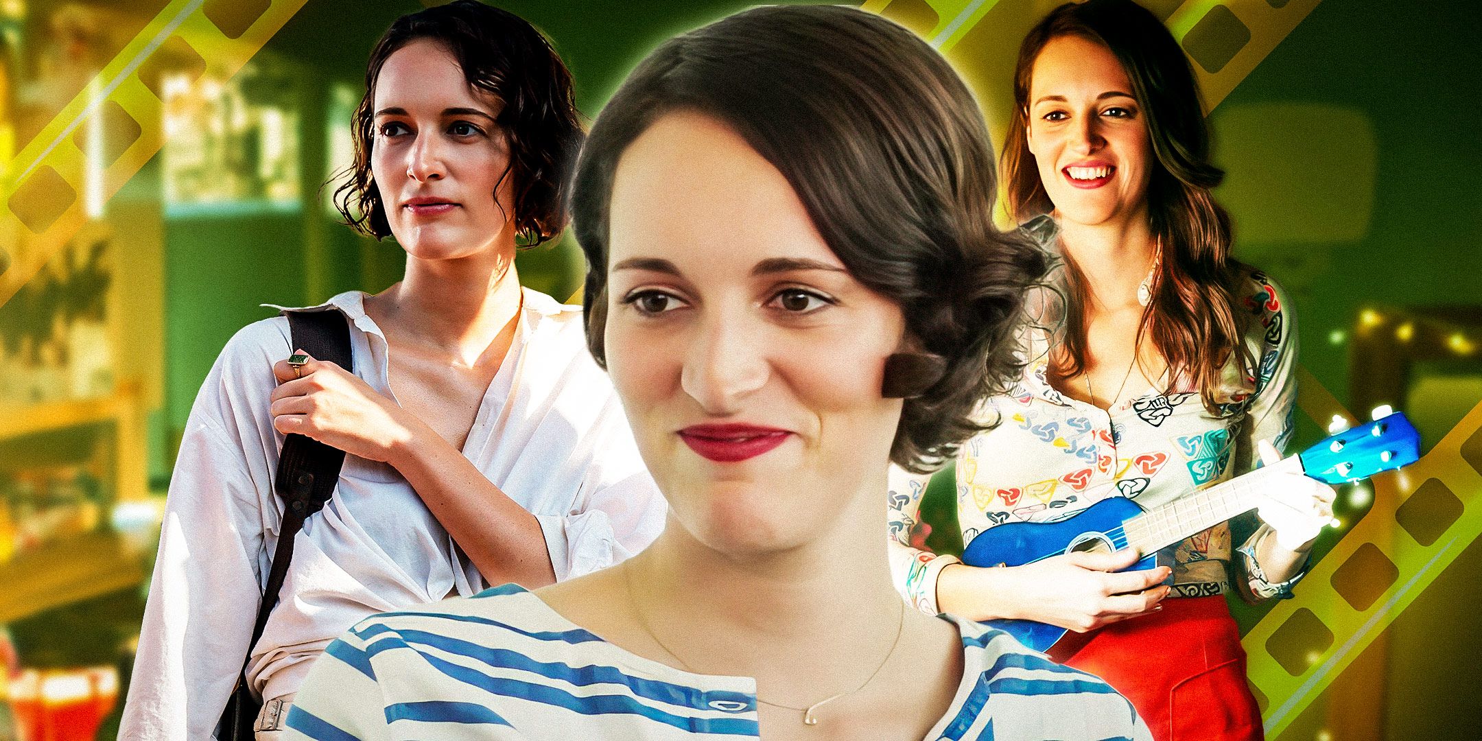 Phoebe Waller Bridge as Fleabag in Fleabag, Helena Shaw in Indiana Jones, and Lulu in Crashing