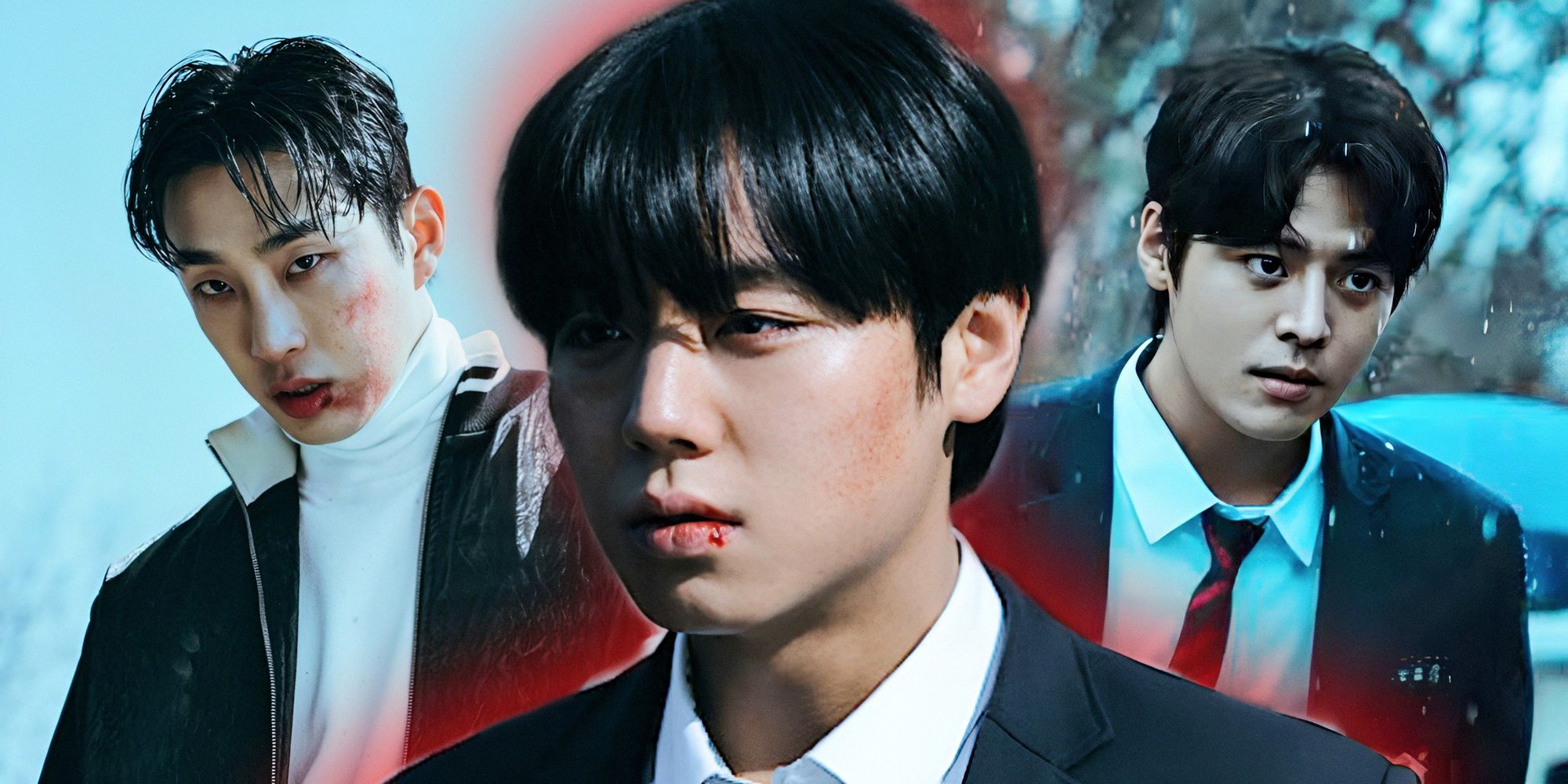 Park Ji-hoon as Yeon Si-eun, Ryeo Un as Park Hu-min, and Bae Na-ra as Na Baek-jin in Weak Hero Class 2