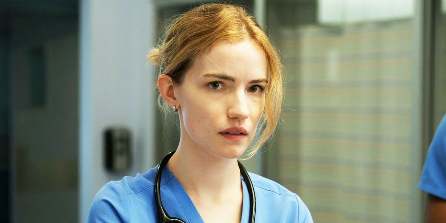 Willa Fitzgerald in Pulse season 1, episode 1, looking surprised at someone
