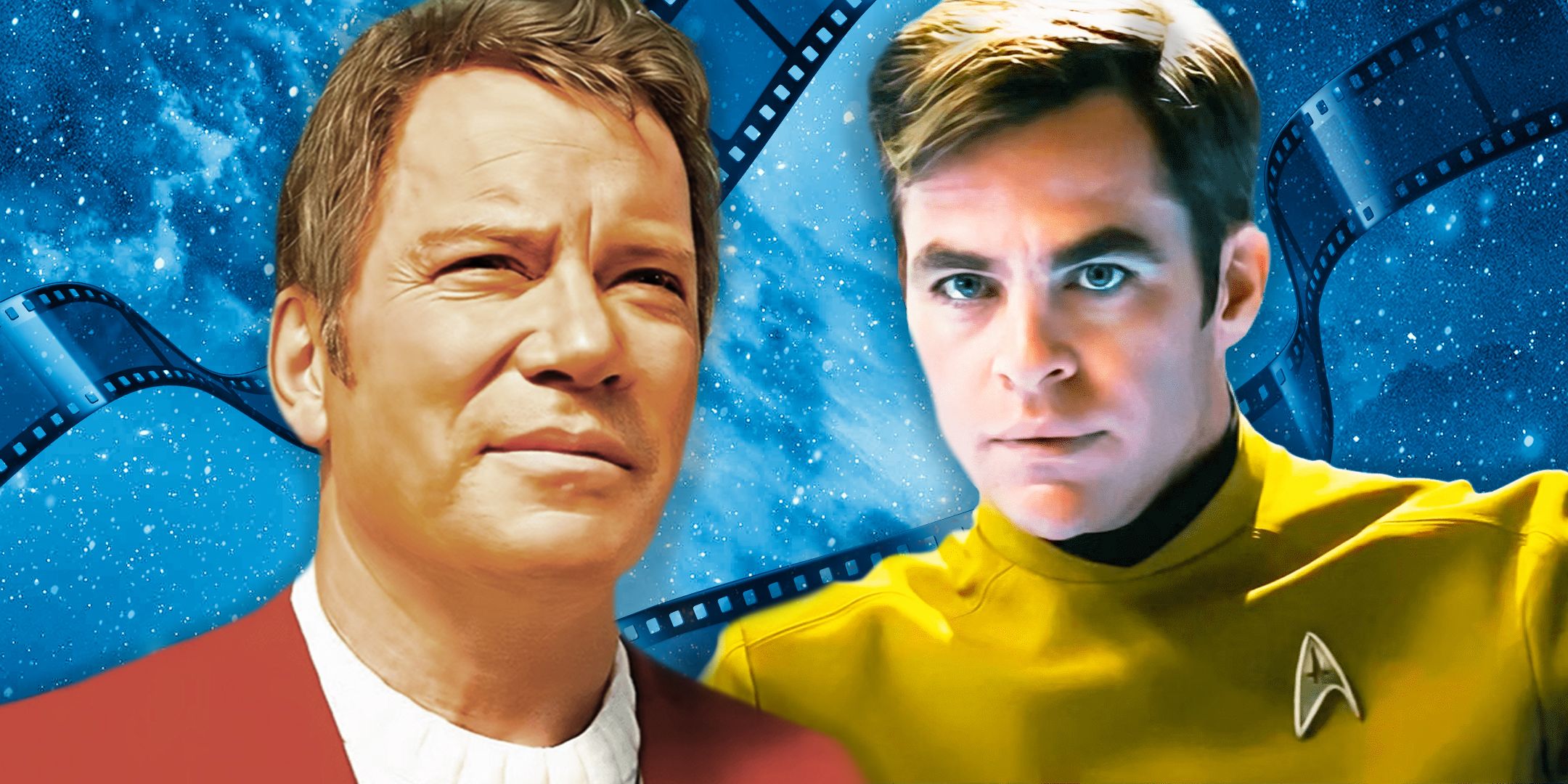 Custom Star Trek image of William Shatner and Chris Pine as James T. Kirk