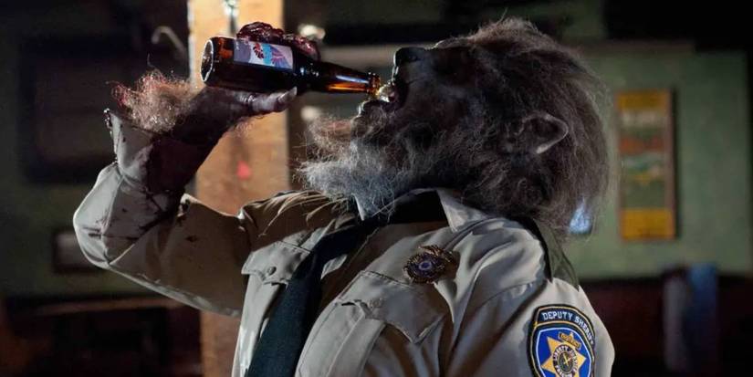 WolfCop drinking
