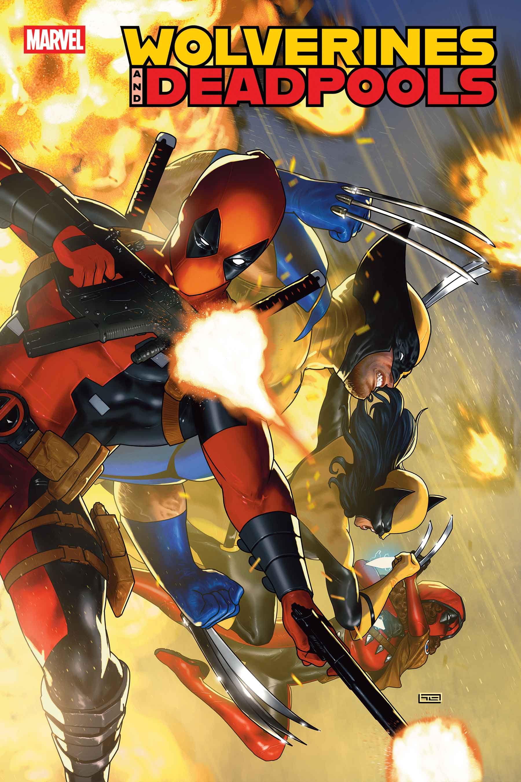 Wolverines and Deadpools Daughters Comic Cover Art by Taurin Clarke