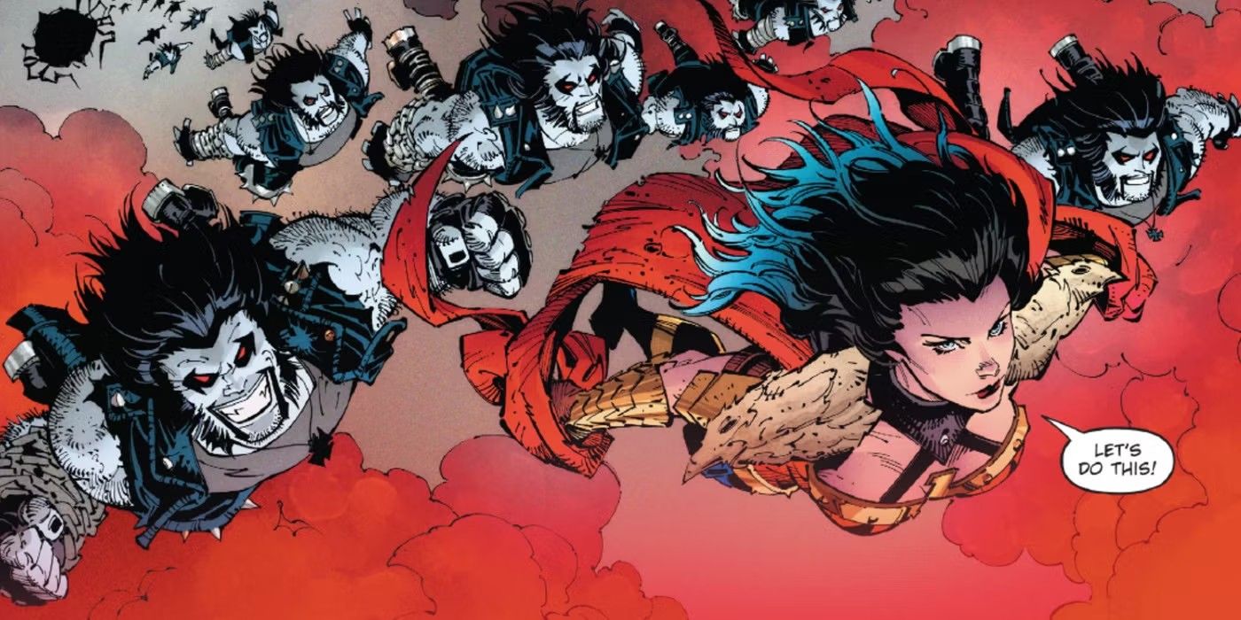 wonder woman leads a lobo army
