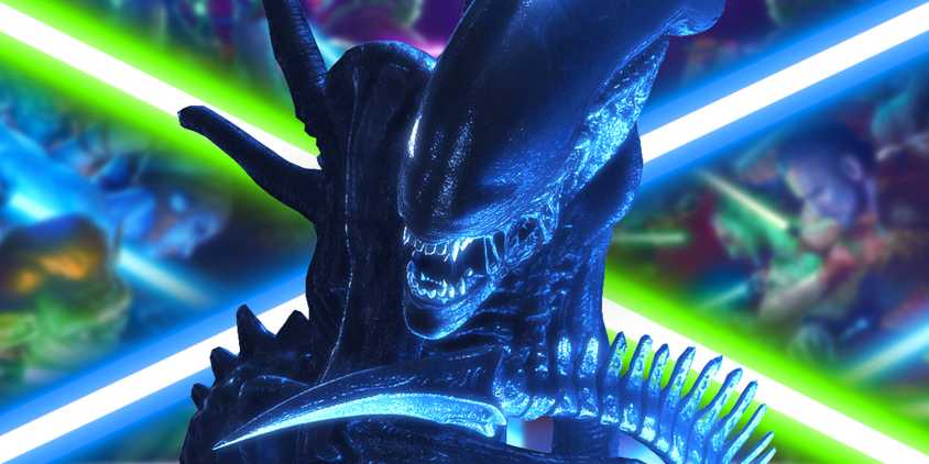 Xenomorph and Star Wars Jedi Knights Lightsaber Background Custom Star Wars Image