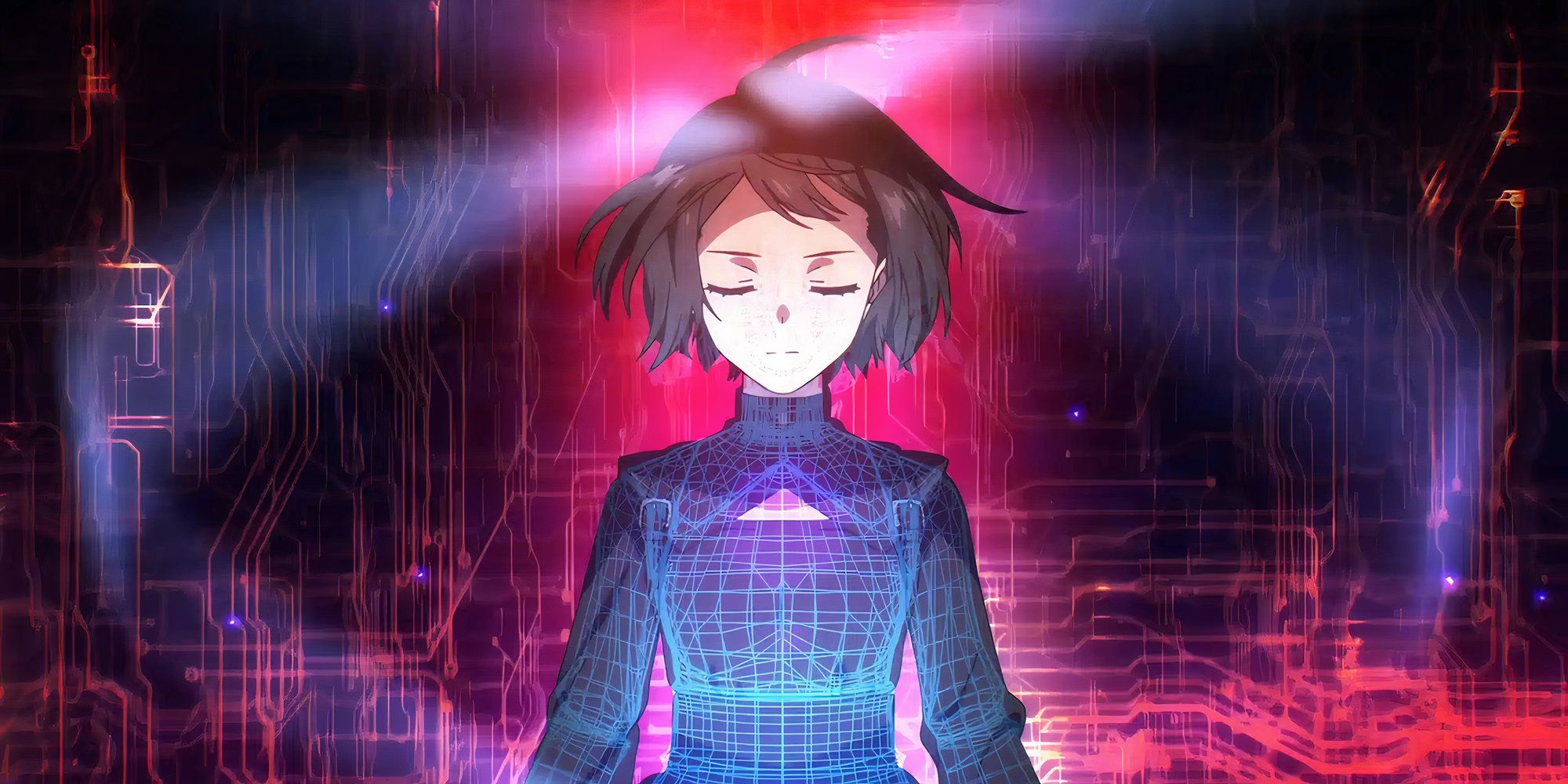 Echika Hieda from Your Forma with her eyes closed.