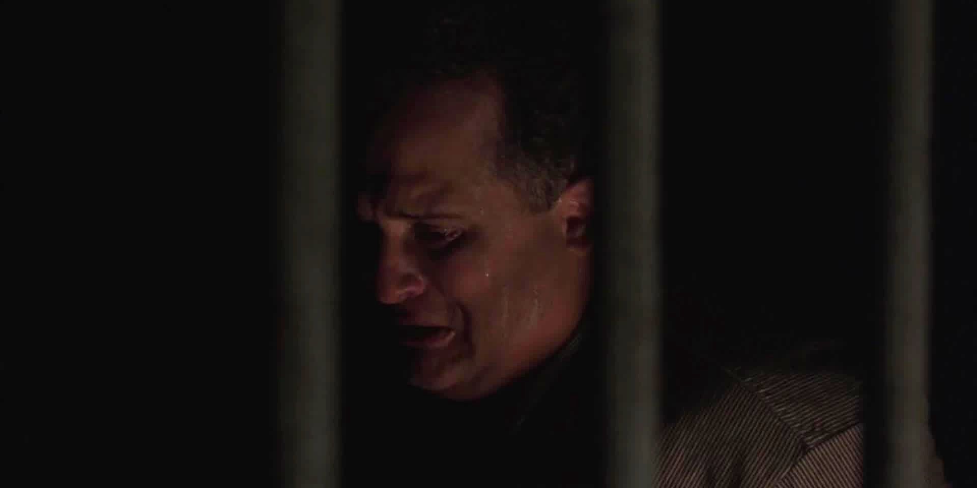 Frank Medrano (Fat ᴀss) crying in a prison cell in The Shawshank Redemption