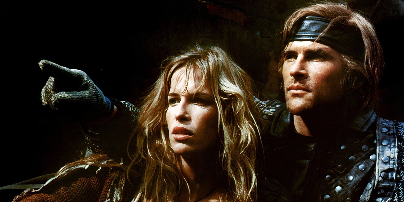 A man points at something off screen while a woman looks on in 2019: After the Fall of New York