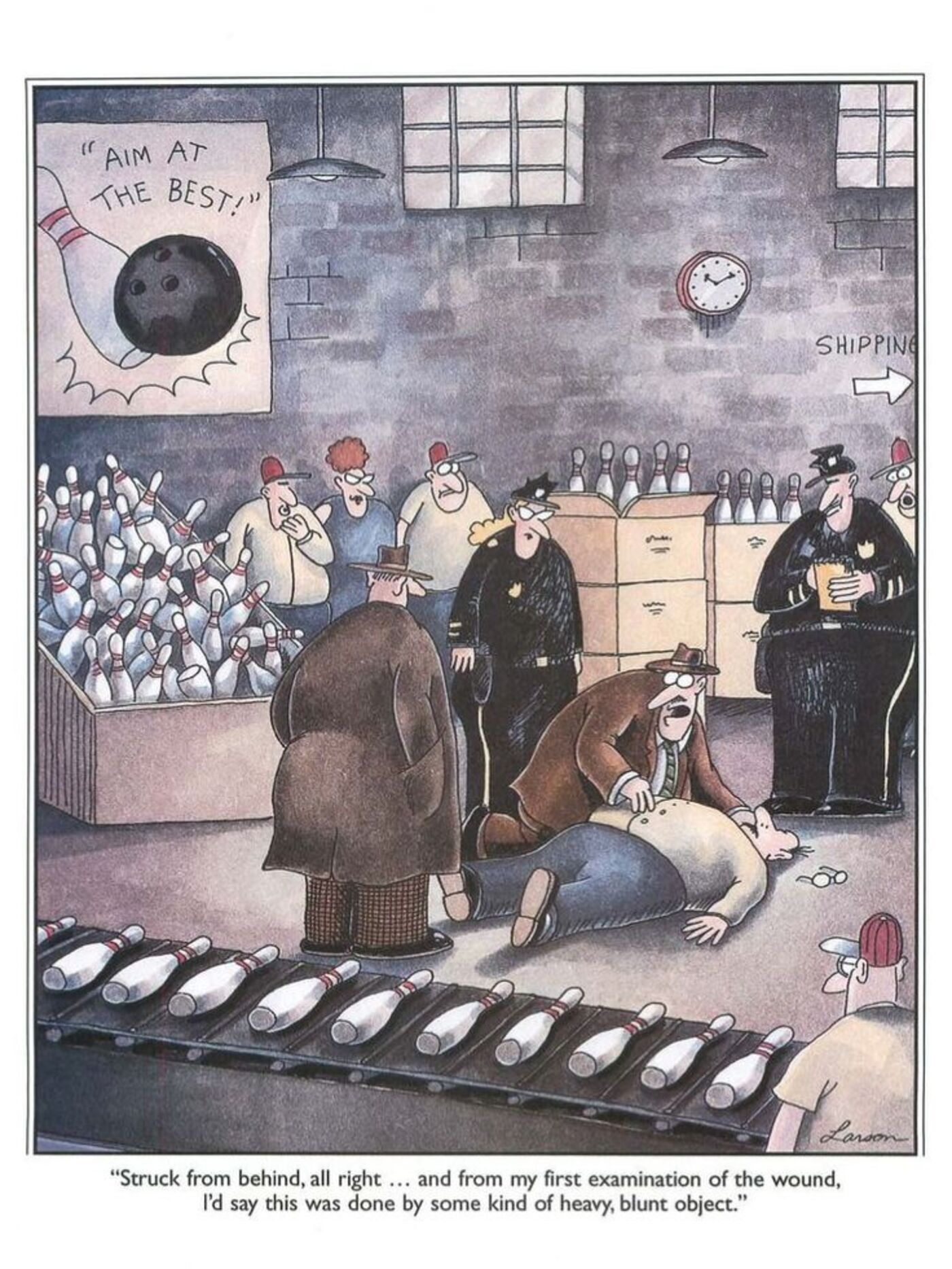 Far Side, omicidio in fabbrica di birilli