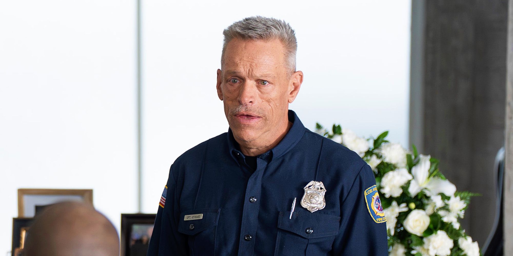 Brian Thompson as Vincent Gerrard in 9-1-1 season 8, episode 16.