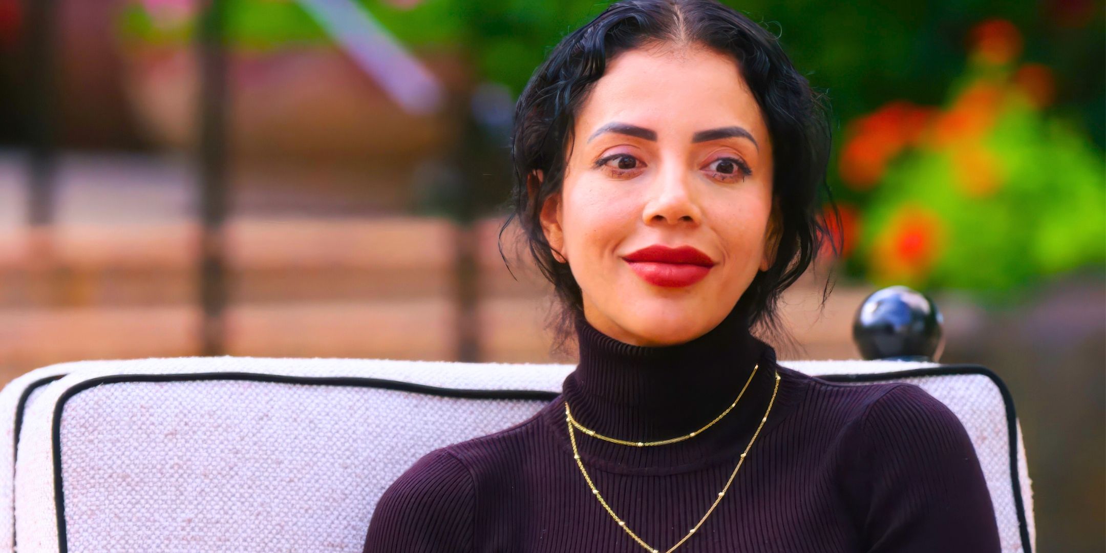90 Day Fiancé’s Jasmine Pineda with a slight smile on her face