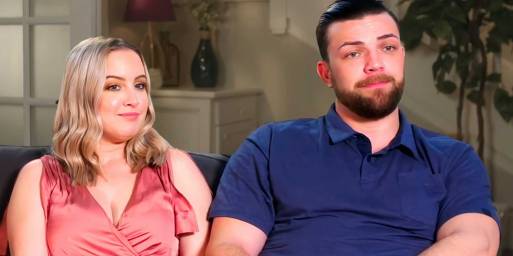 90 Day Fiancé Elizabeth Potthast Andrei Castravet sitting together filming confessional