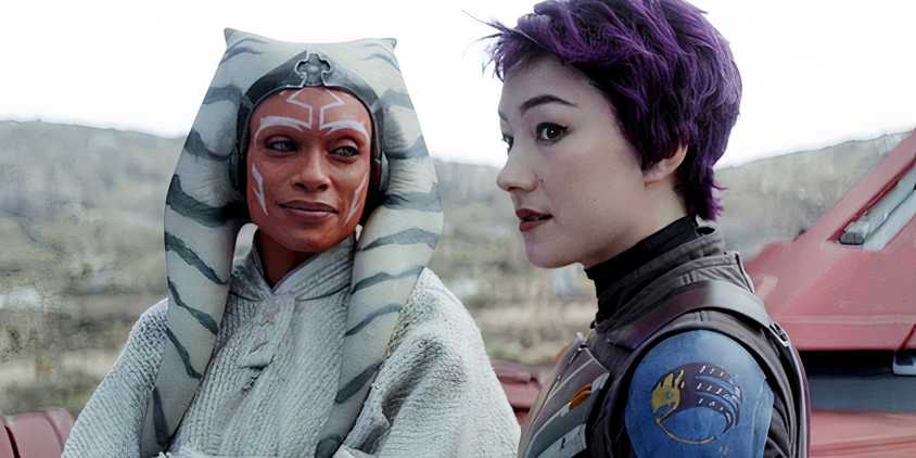 Ahsoka smiling at Sabine in Ahsoka season 1 (2023)