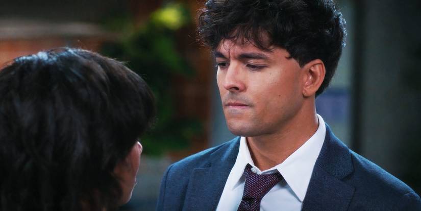 Alexis Floyd as Simone Griffith and Niko Terho as Lucas Adams in Grey's Anatomy season 21, episode 17-1