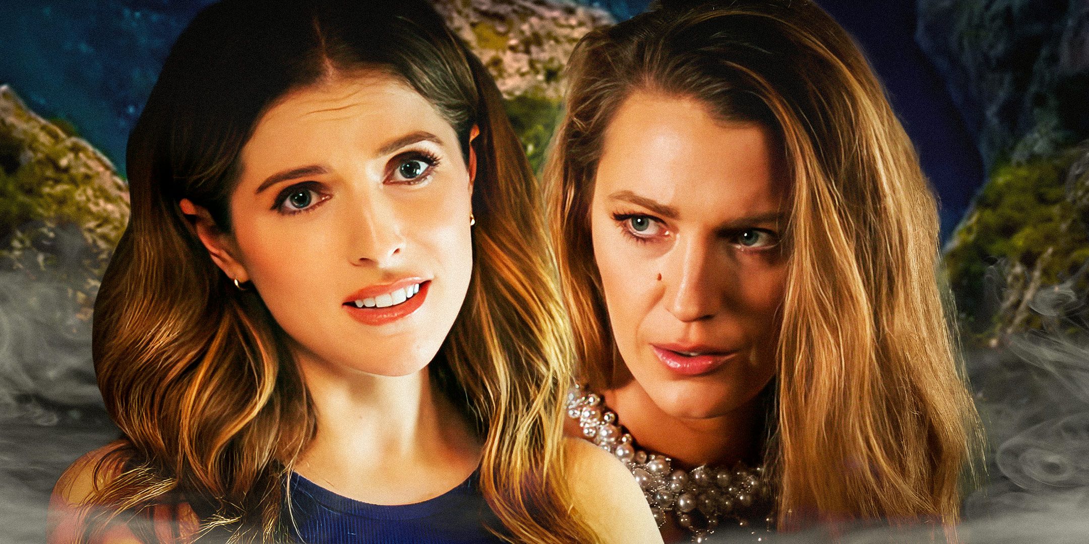 A composite image of Anna Kendrick and Blake Lively from Another Simple Favor