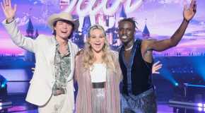 American Idol Season 23 Top 3 Finalists John Foster, Breanna Nix, and Jamal Roberts Waving and Smiling