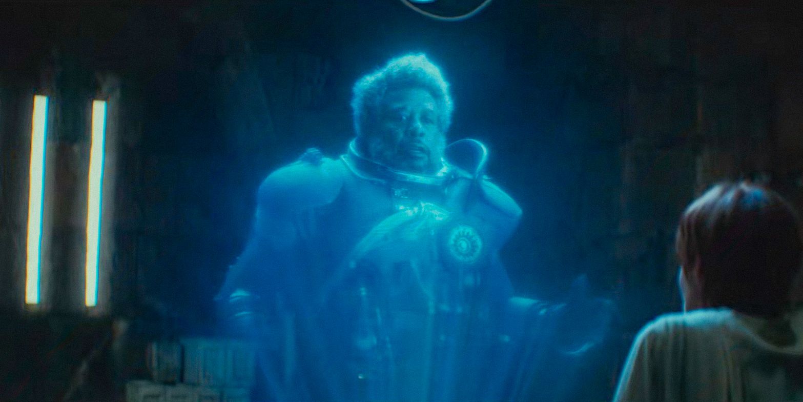 Hologram of Saw Gerrera (Forest Whitaker) in Andor Season 2 Ep 12