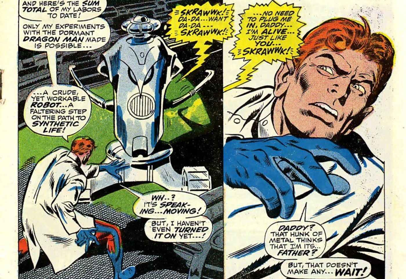 Giant-Man Goliath creates Ultron-1 in The Avengers #58