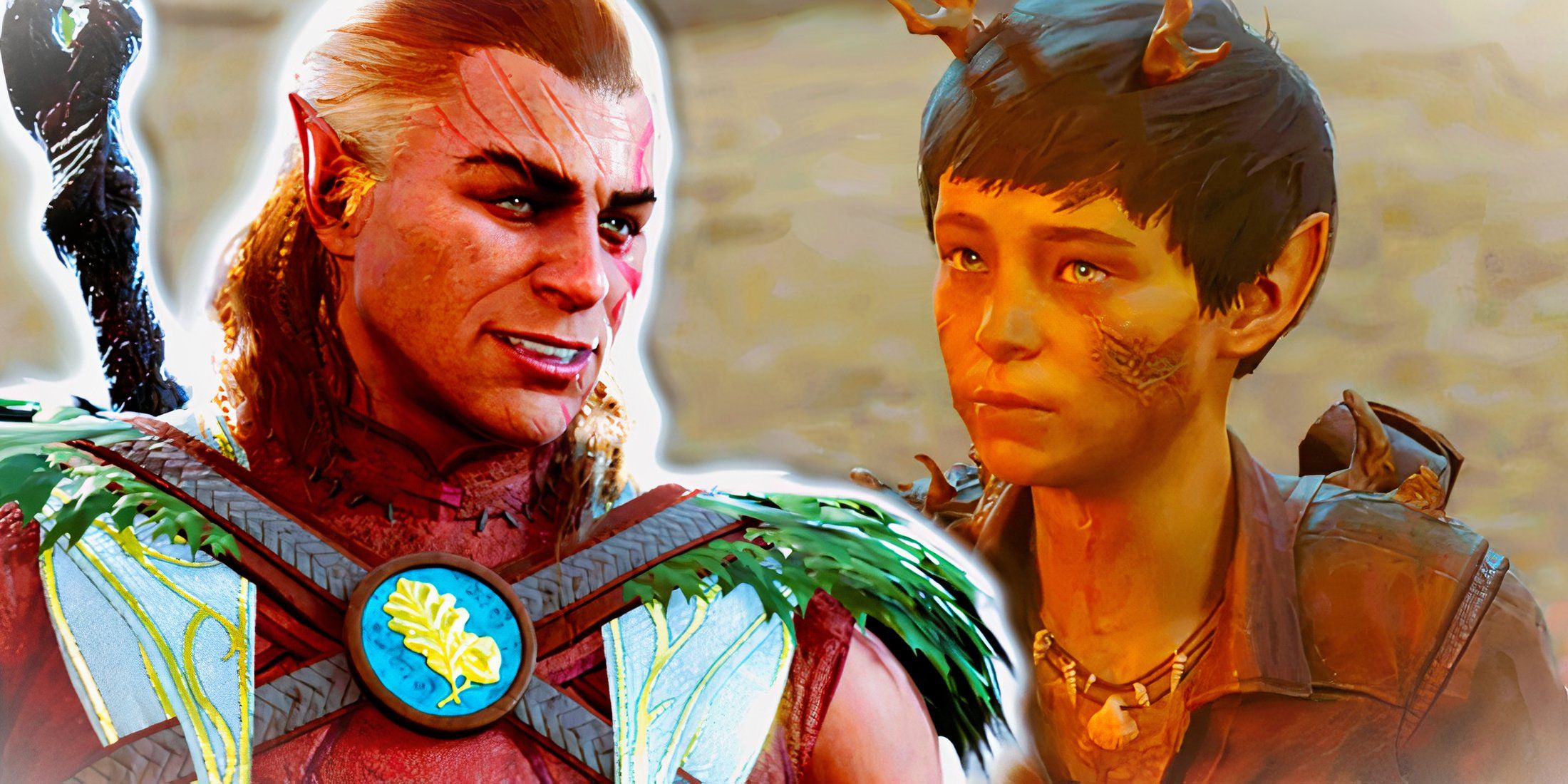 Baldur's Gate 3 Halsin and Thaniel In Camp BG3