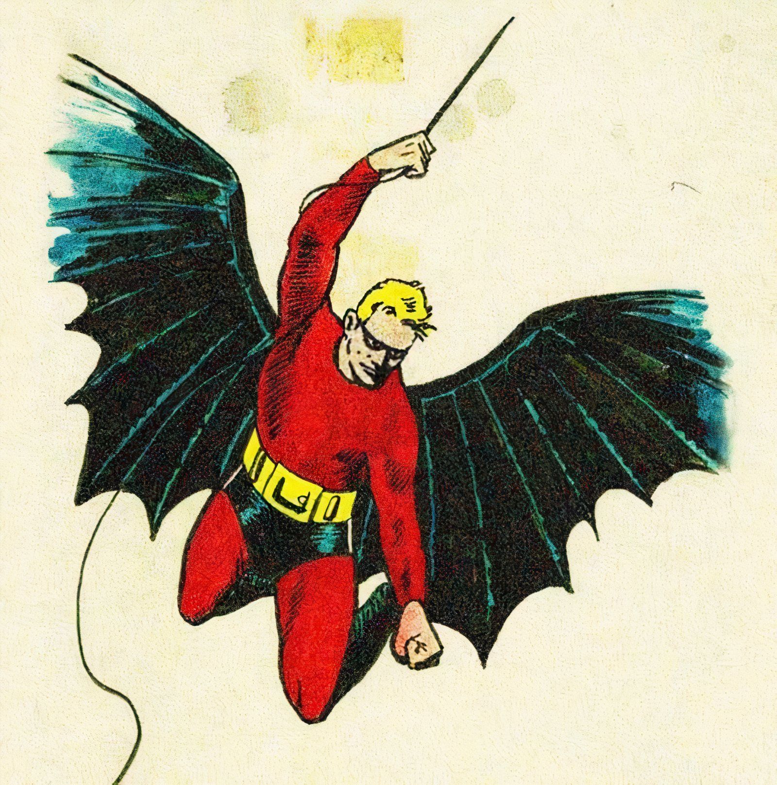 Bozzetto originale di Batman disegnato da Bob Kane
