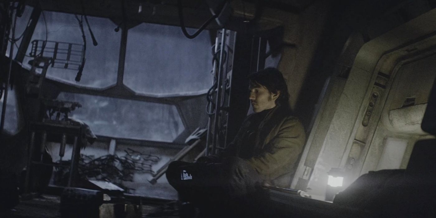 Cassian listening to Nemik's manifesto in Andor