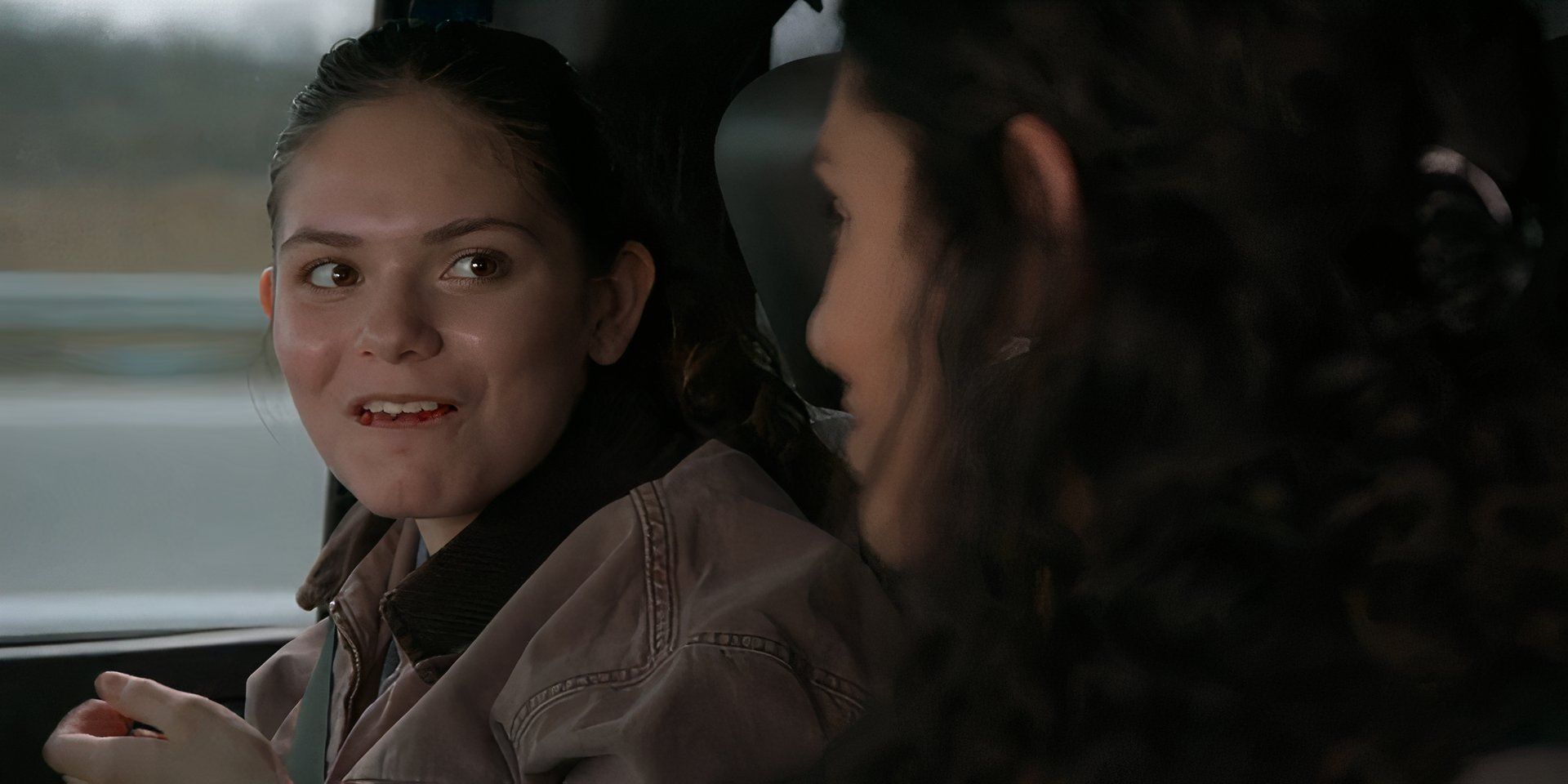 Ava Torres as Natalie Evans eating candy in Chicago Fire