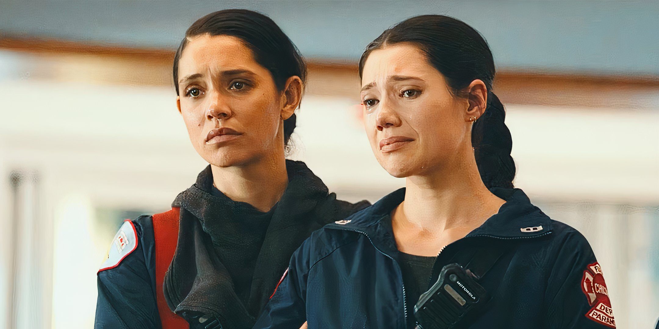 Kidd and Violet crying in Chicago Fire Season 13, episode 15
