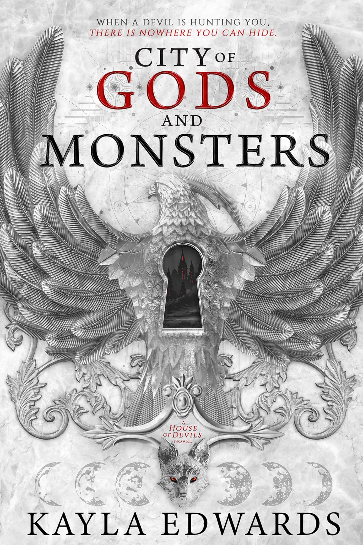 City Of Gods And Monsters cover featuring the image of a bird with a keyhole in its back