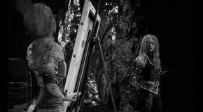 Clair obscur maelle and alicia with painting easel