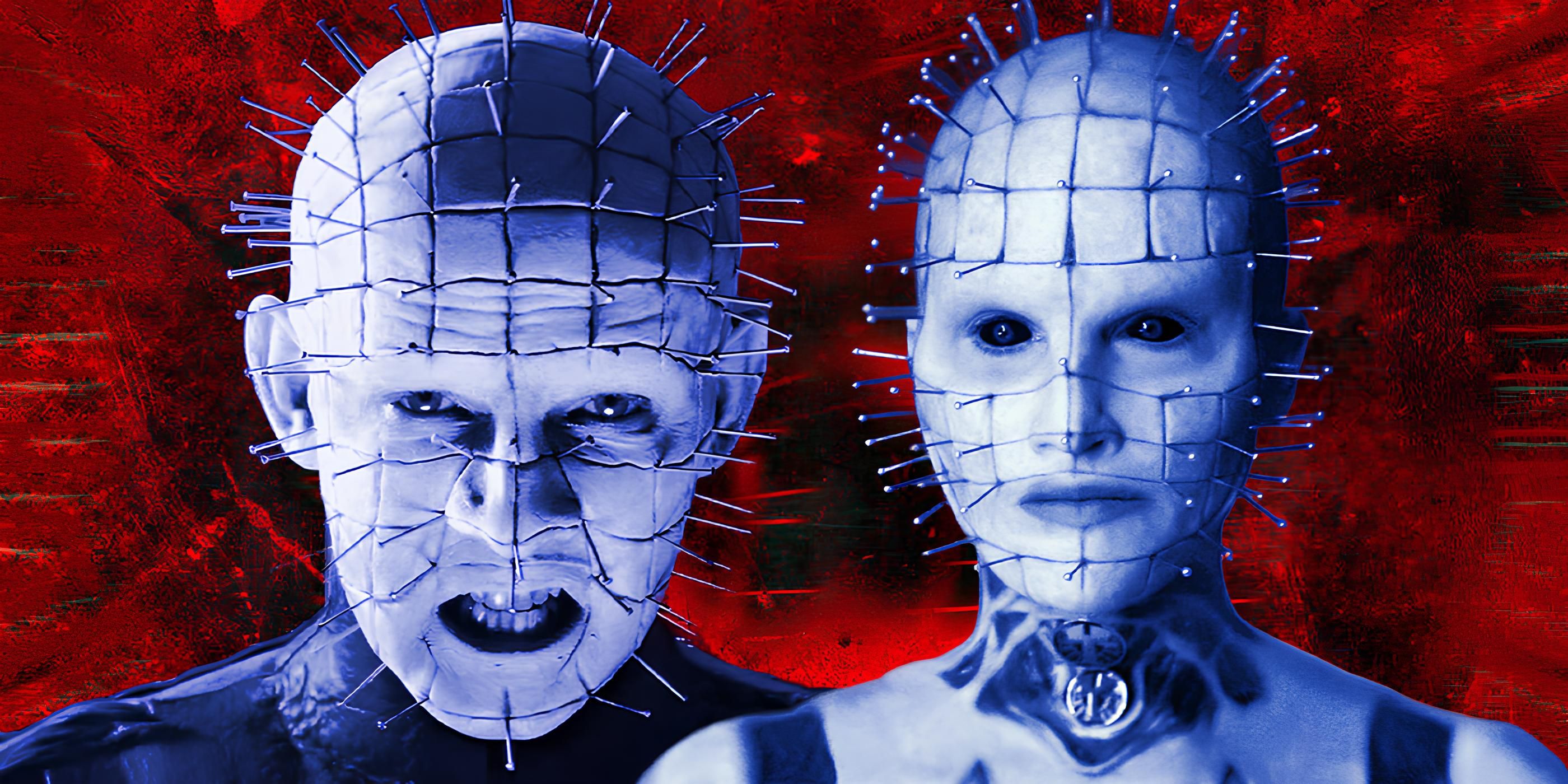 Collage of Pinhead from the Original Hellraiser and the Remake